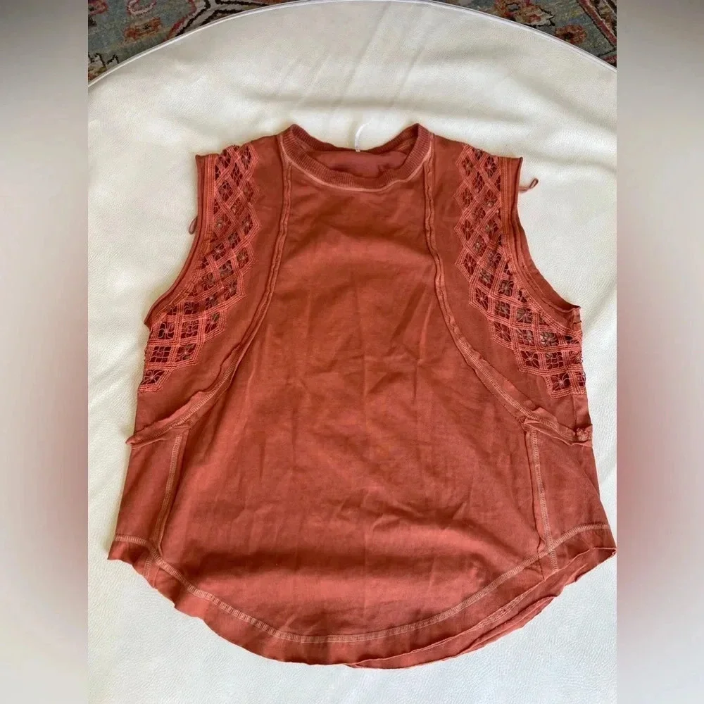 NWOT FREE PEOPLE TABLE FOR TWO TEE TUNIC TOP